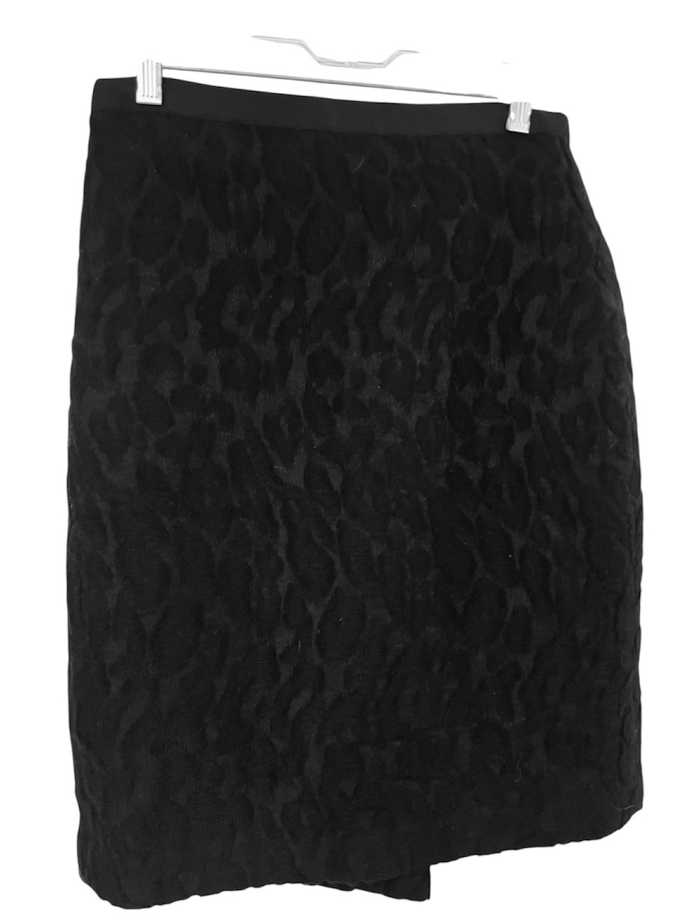 ANN TAYLOR WOOL LEOPARD JACQUARD SKIRT BLACK SIZE 2 XS NEW WITH TAGS